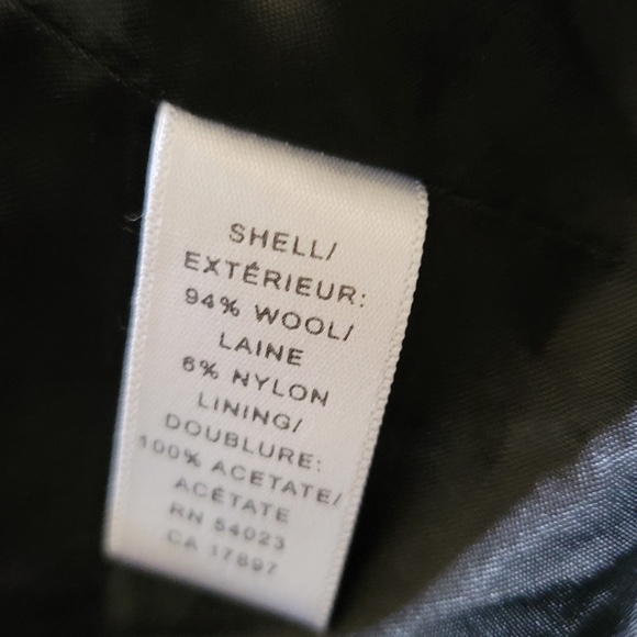 Banana Republic Sz 2 Jacket Faux Pockets Black & Gray P2P 15 L 14.5 - Picture 4 of 7